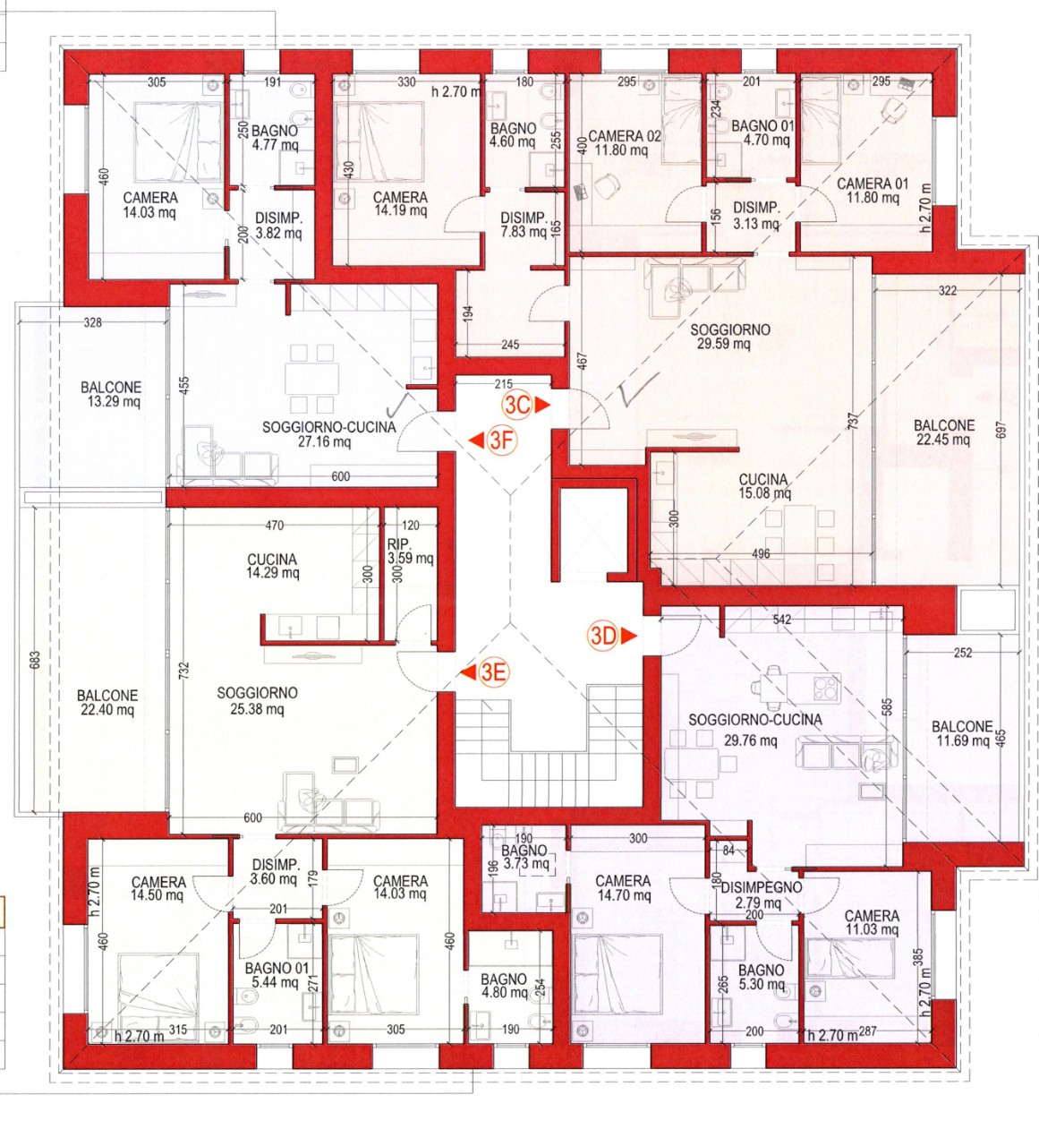 Corcagnano –  All’interno di quartierino residenziale in corso di costruzione